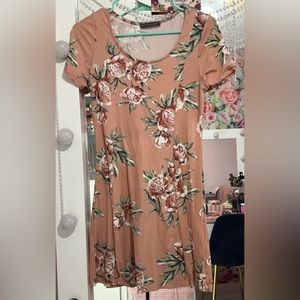 Pink Flowy Floral Dress